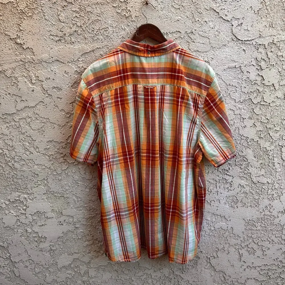 The North Face Delridge Plaid Short Sleeve Button Shirt Mens XXL